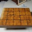 wood block coffee table